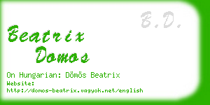 beatrix domos business card