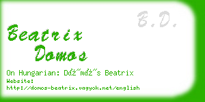 beatrix domos business card